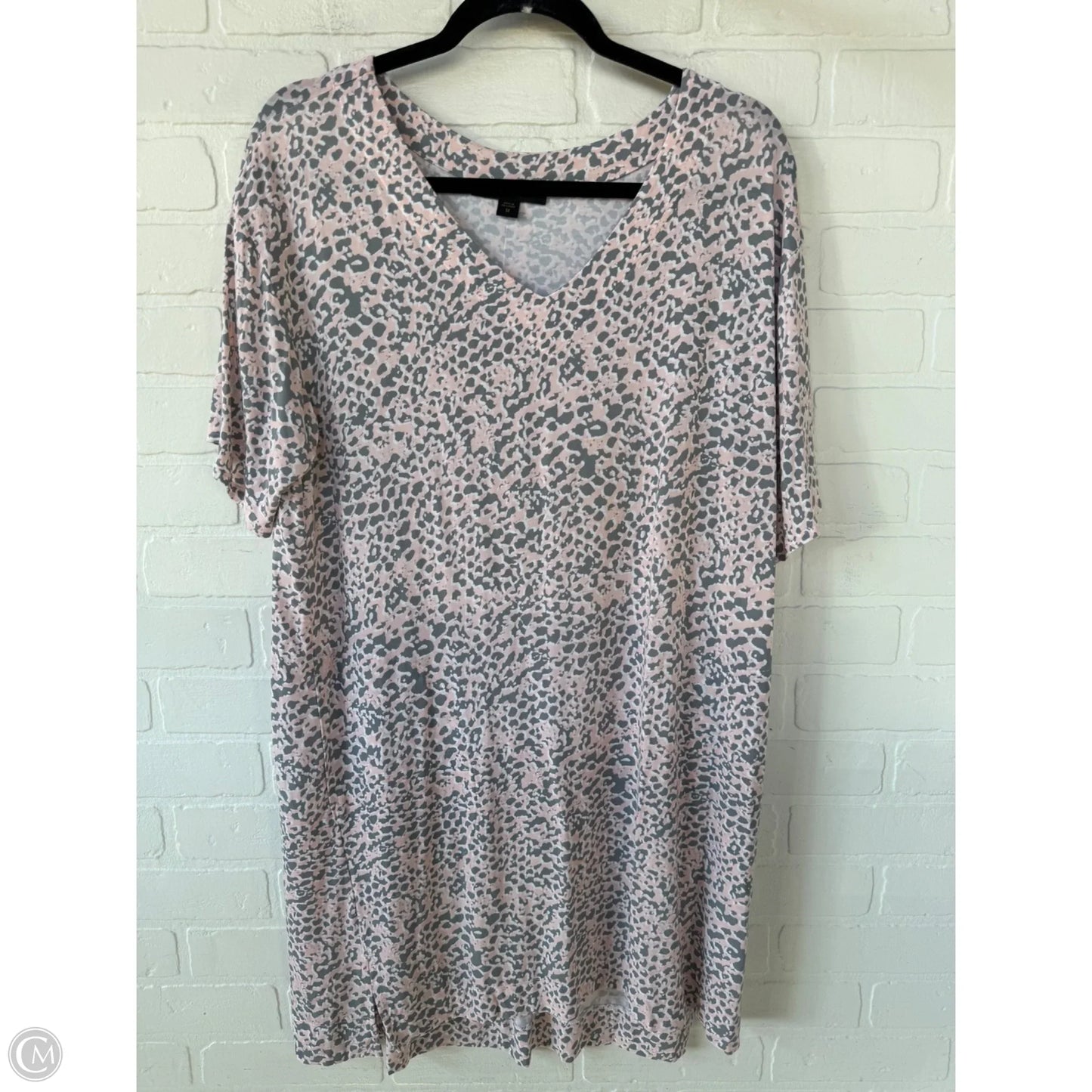 Nightgown By Donna Karan In Grey & Pink, Size: M