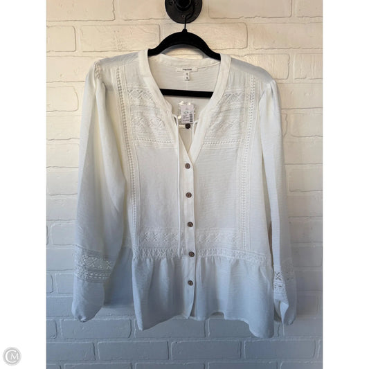 Top Long Sleeve By Maurices In White, Size: Xl