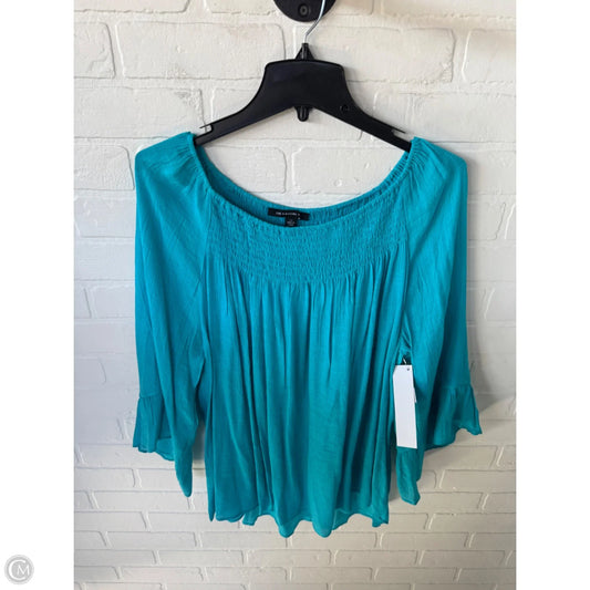 Top Long Sleeve By Zac And Rachel In Blue, Size: 2x
