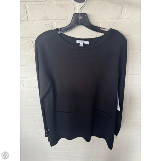Sweater By Chicos In Black, Size: L