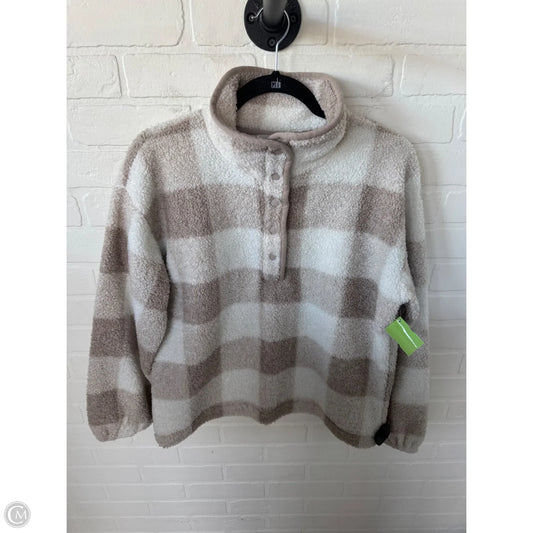Jacket Fleece By Loft In Tan & White, Size: S