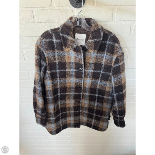 Jacket Shirt By Madewell In Brown & Tan, Size: Xxs