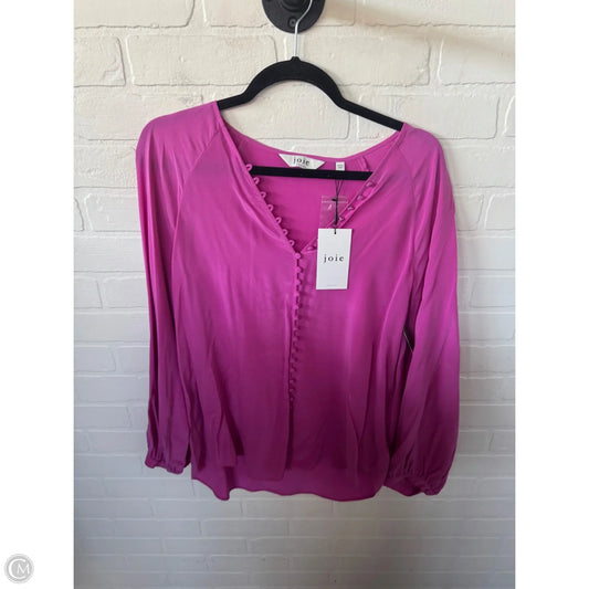 Top Long Sleeve By Joie In Pink, Size: L