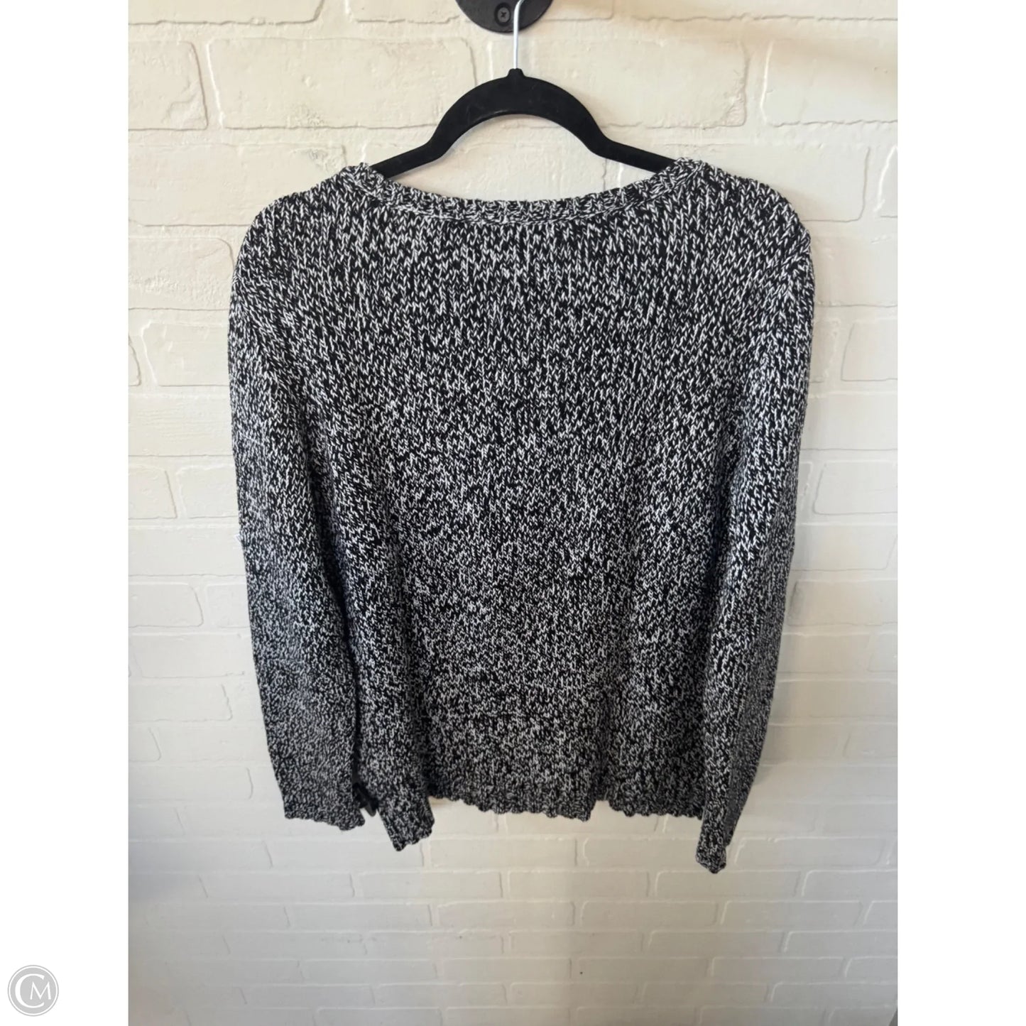 Sweater By Liz Claiborne In Black & White, Size: Xl