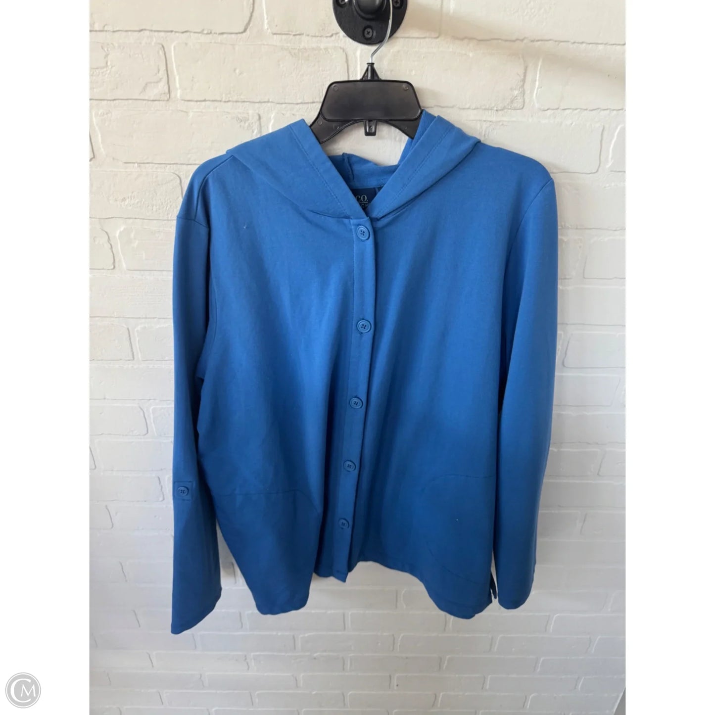 Cardigan By D&co. In Blue, Size: Xl