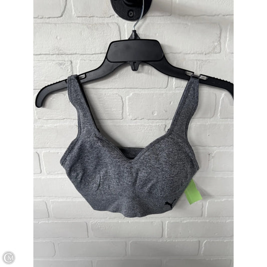 Athletic Bra By Puma In Grey, Size: M
