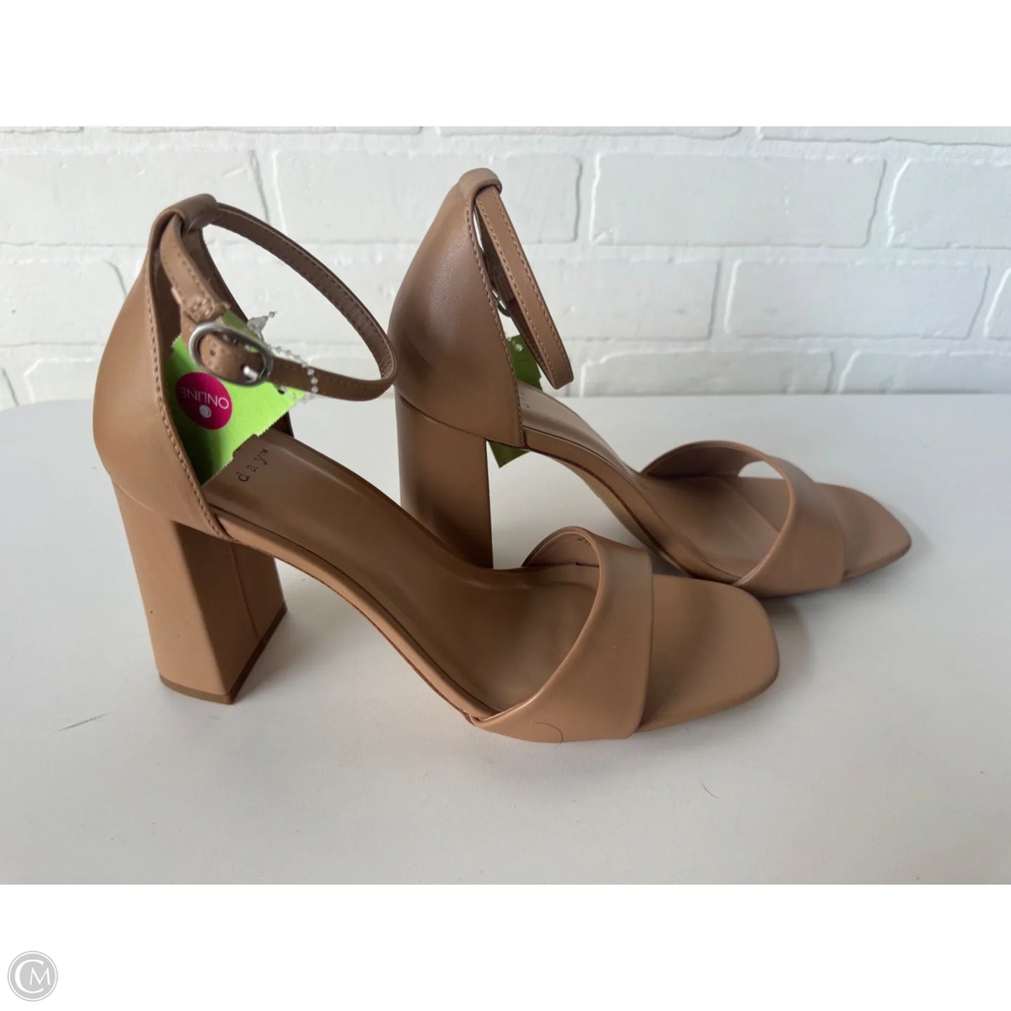 Sandals Heels Block By A New Day In Tan, Size: 9.5