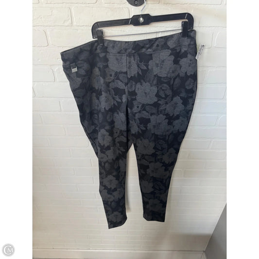 Pants Leggings By Cj Banks In Black & Grey, Size: 20