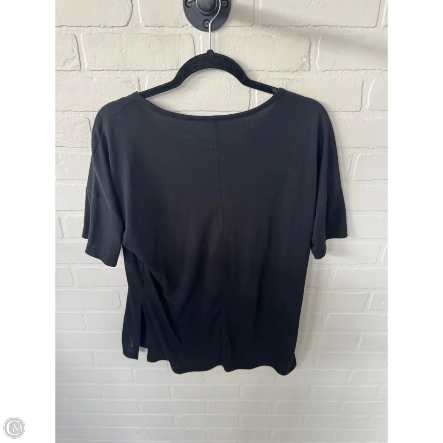 Athletic Top Short Sleeve By Nike Apparel In Black, Size: M