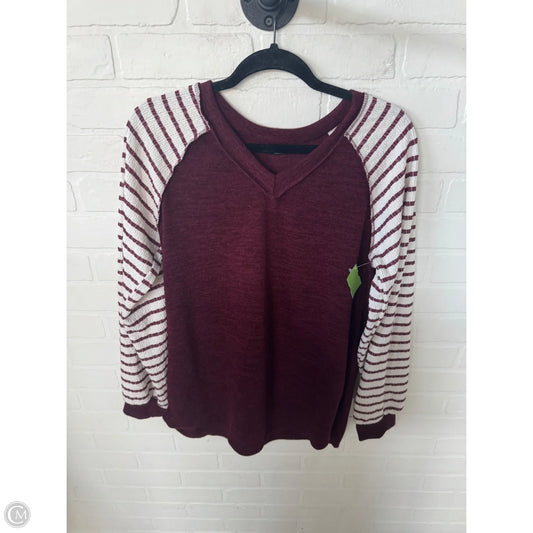 Sweater By Heimish Usa In Red & White, Size: L