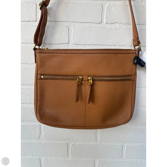 Crossbody Leather By Fossil, Size: Large