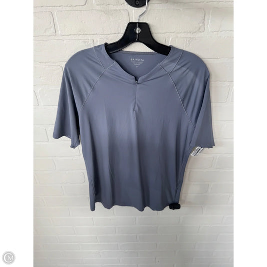 Athletic Top Short Sleeve By Athleta In Grey, Size: M