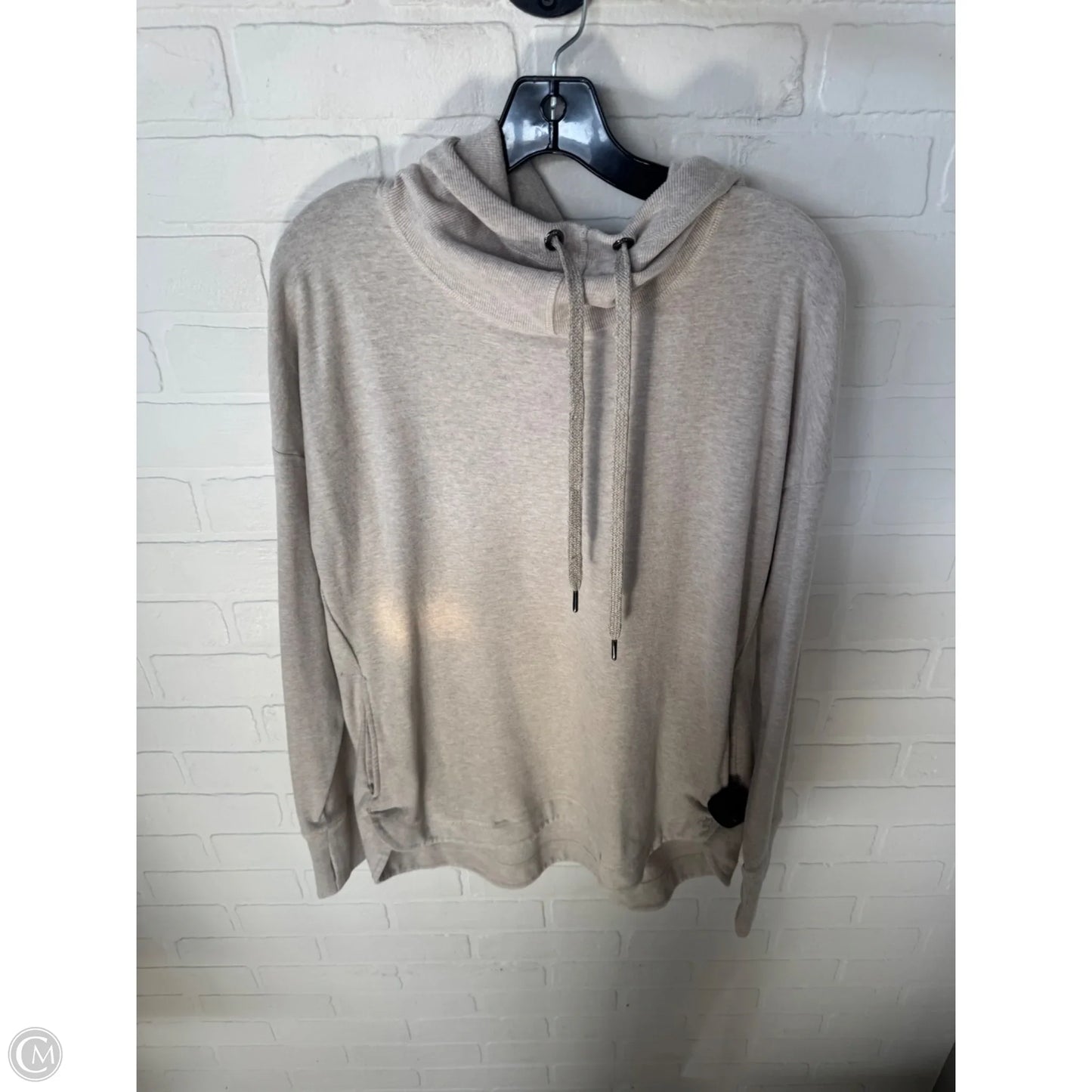 Athletic Sweatshirt Hoodie By Sweaty Betty In Beige, Size: L
