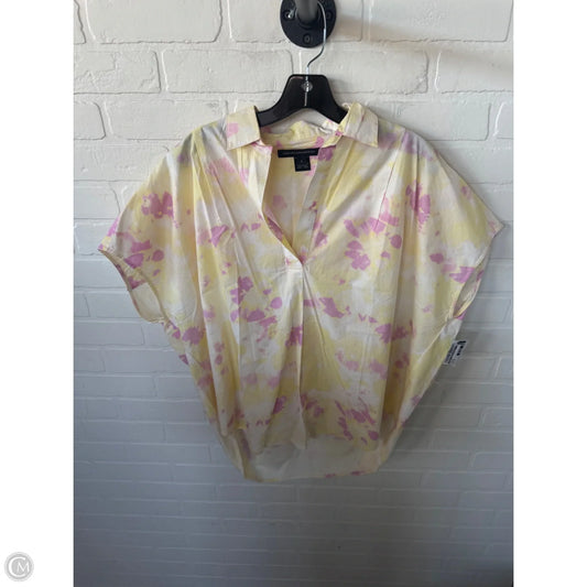 Top Short Sleeve By French Connection In Yellow, Size: S