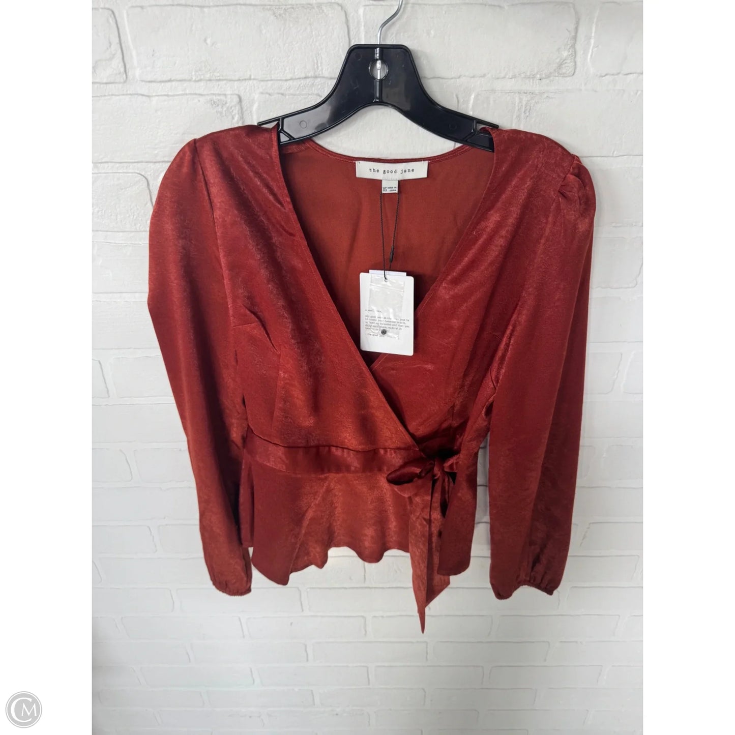 Top Long Sleeve By Cmc In Orange, Size: Xs
