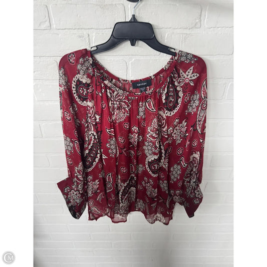 Top 3/4 Sleeve By Karen Kane In Red, Size: Xl