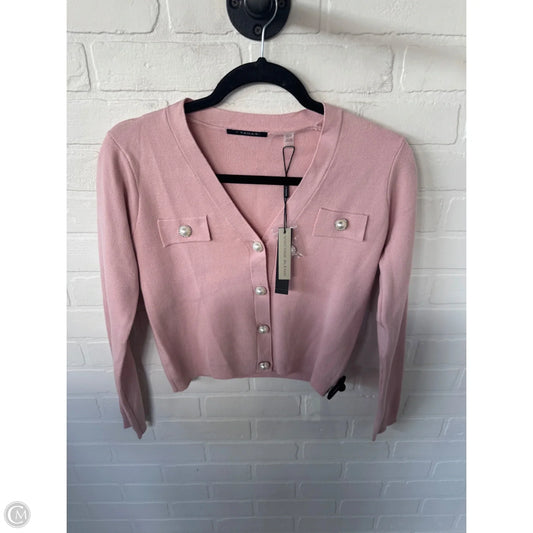 Sweater Cardigan By Tahari In Pink, Size: Xs