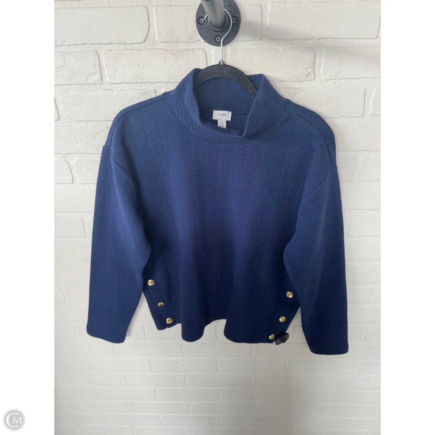 Sweatshirt Collar By J. Crew In Blue, Size: L