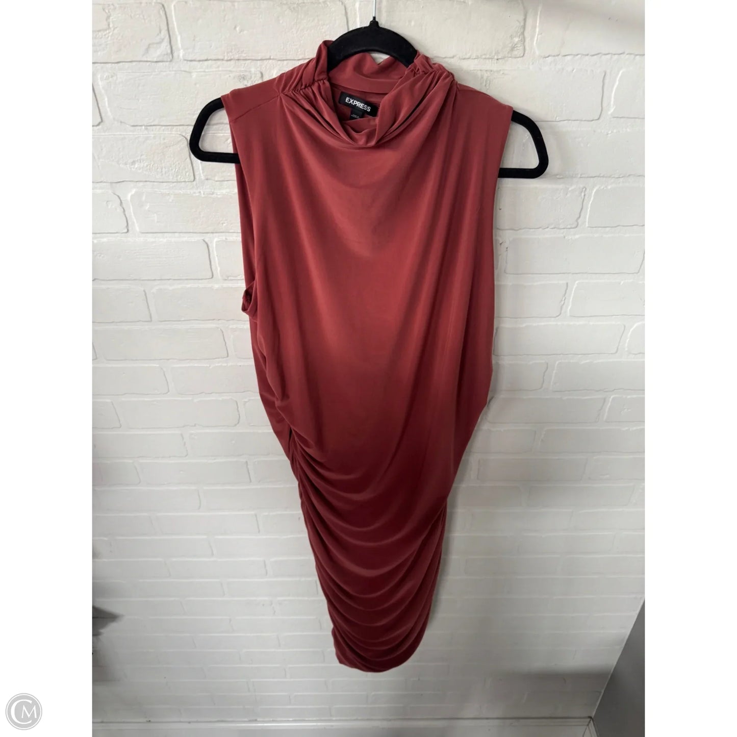 Dress Party Midi By Express In Brown, Size: Xl