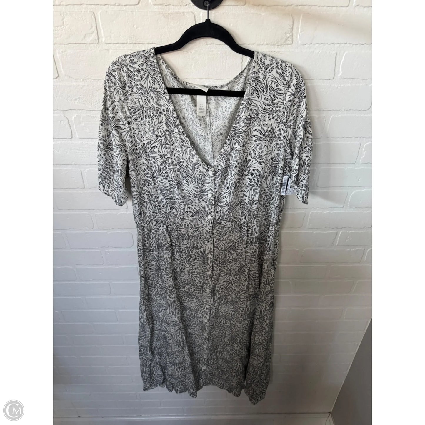 Dress Casual Midi By H&m In Black & White, Size: M