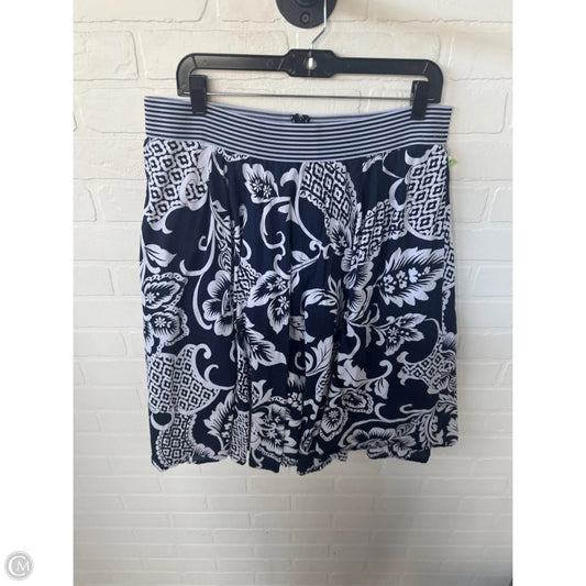 Skirt Midi By Roz And Ali In Blue & White, Size: 18