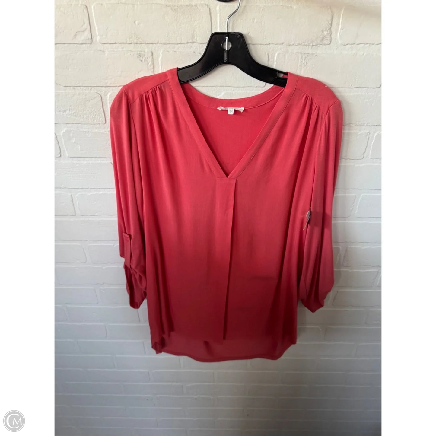 Top 3/4 Sleeve By Pleione In Orange, Size: S