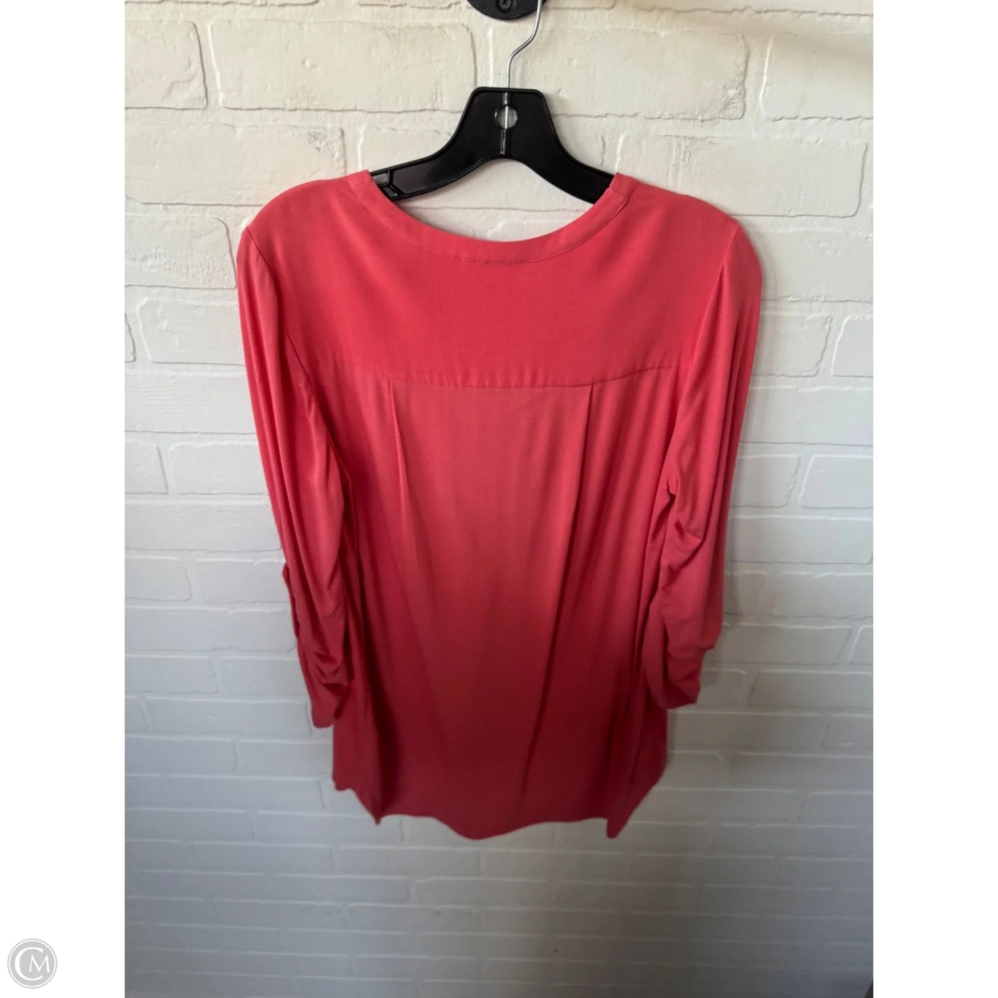 Top 3/4 Sleeve By Pleione In Orange, Size: S