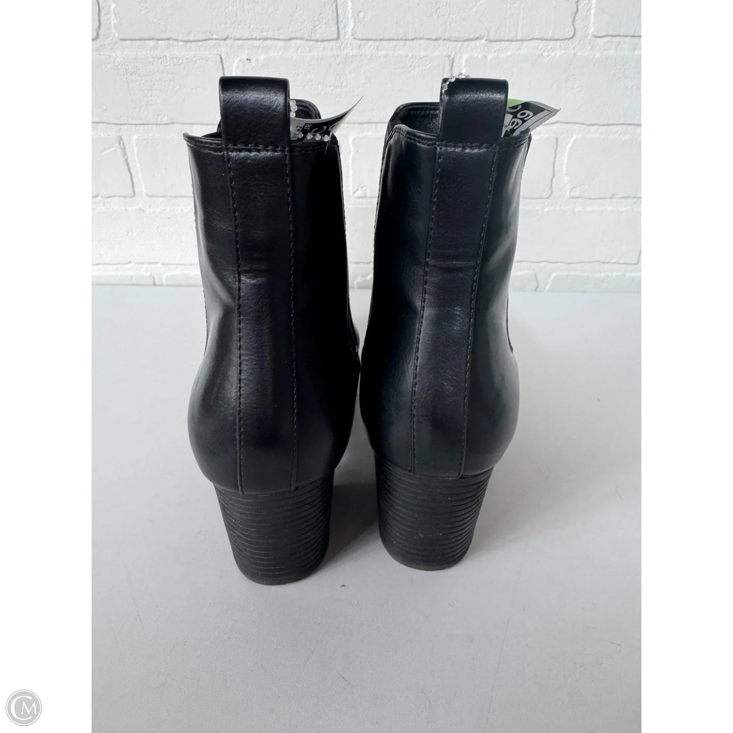 Boots Ankle Heels By Clothes Mentor In Black, Size: 8.5