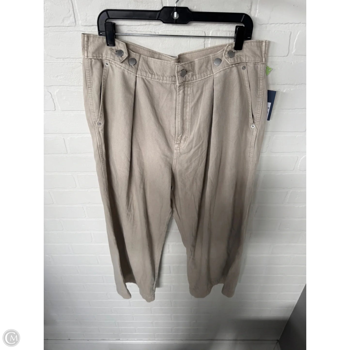 Jeans Wide Leg By Universal Thread In Tan, Size: 14