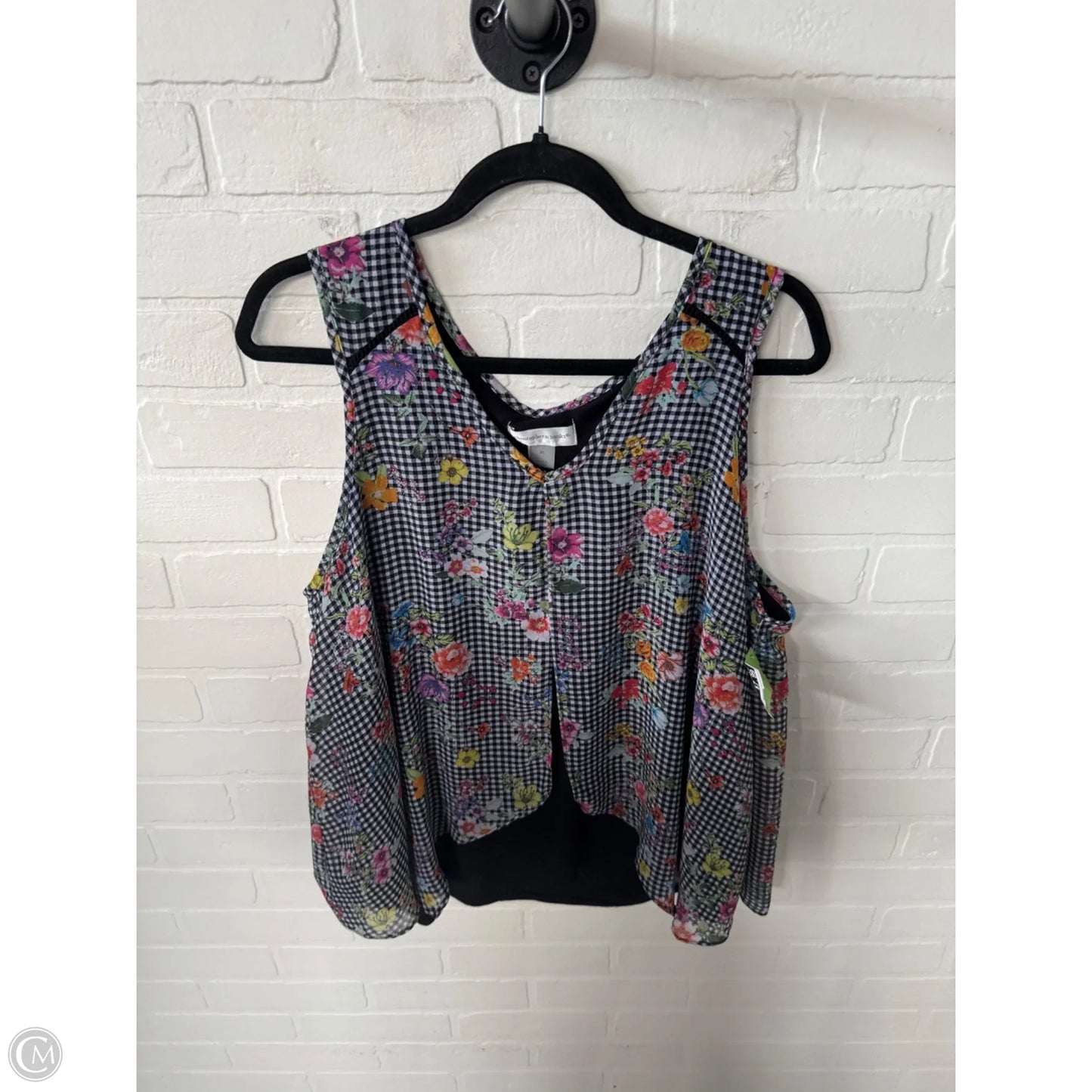 Top Sleeveless By Christopher And Banks In Black & White, Size: Xl