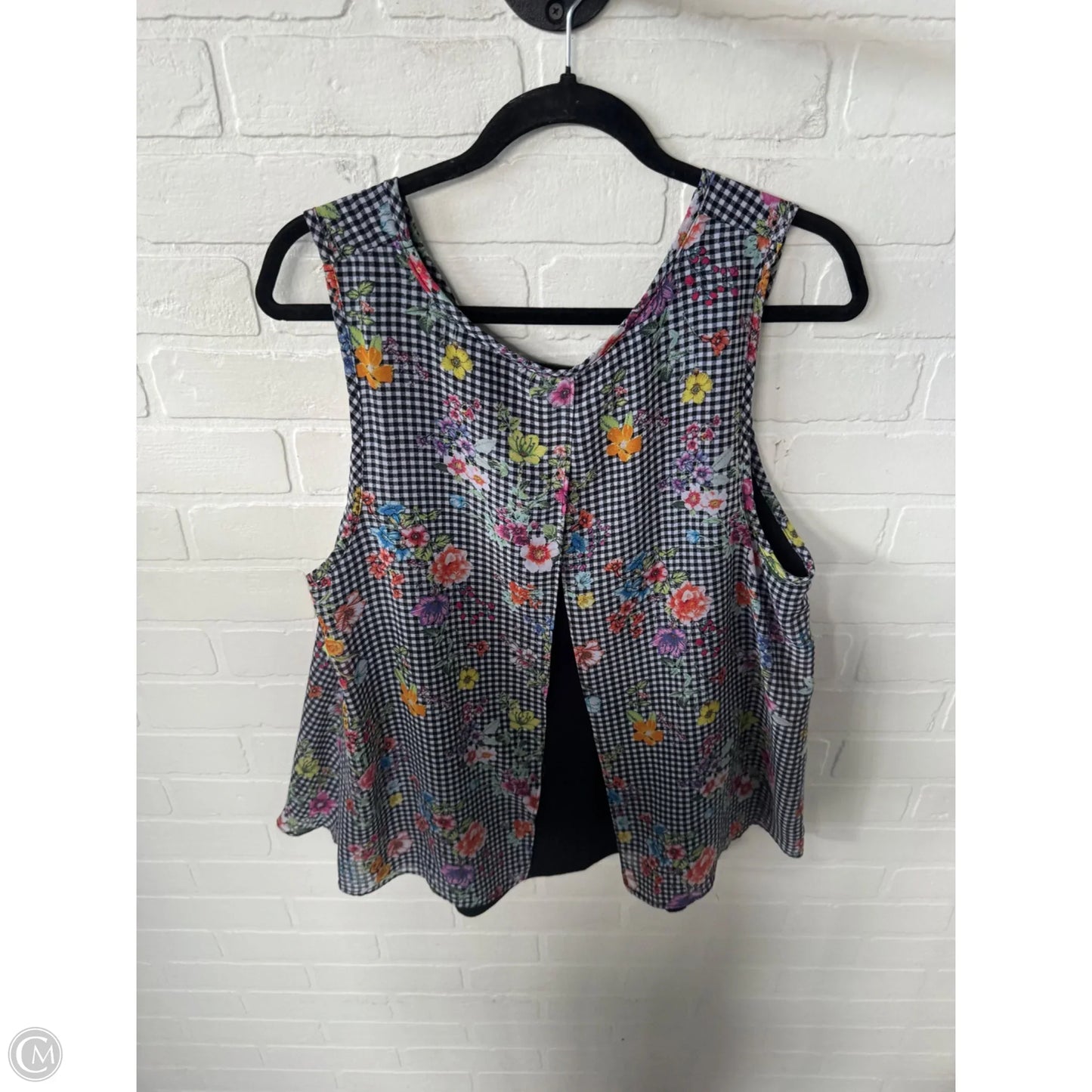 Top Sleeveless By Christopher And Banks In Black & White, Size: Xl