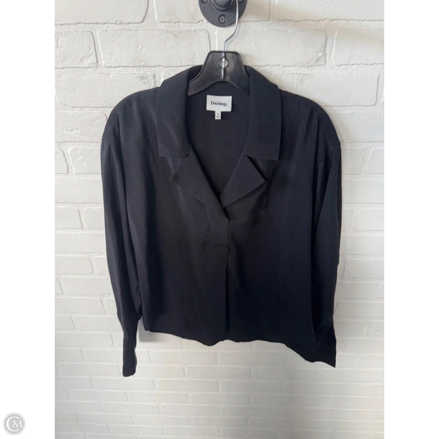Top Long Sleeve By Cmc In Black, Size: S