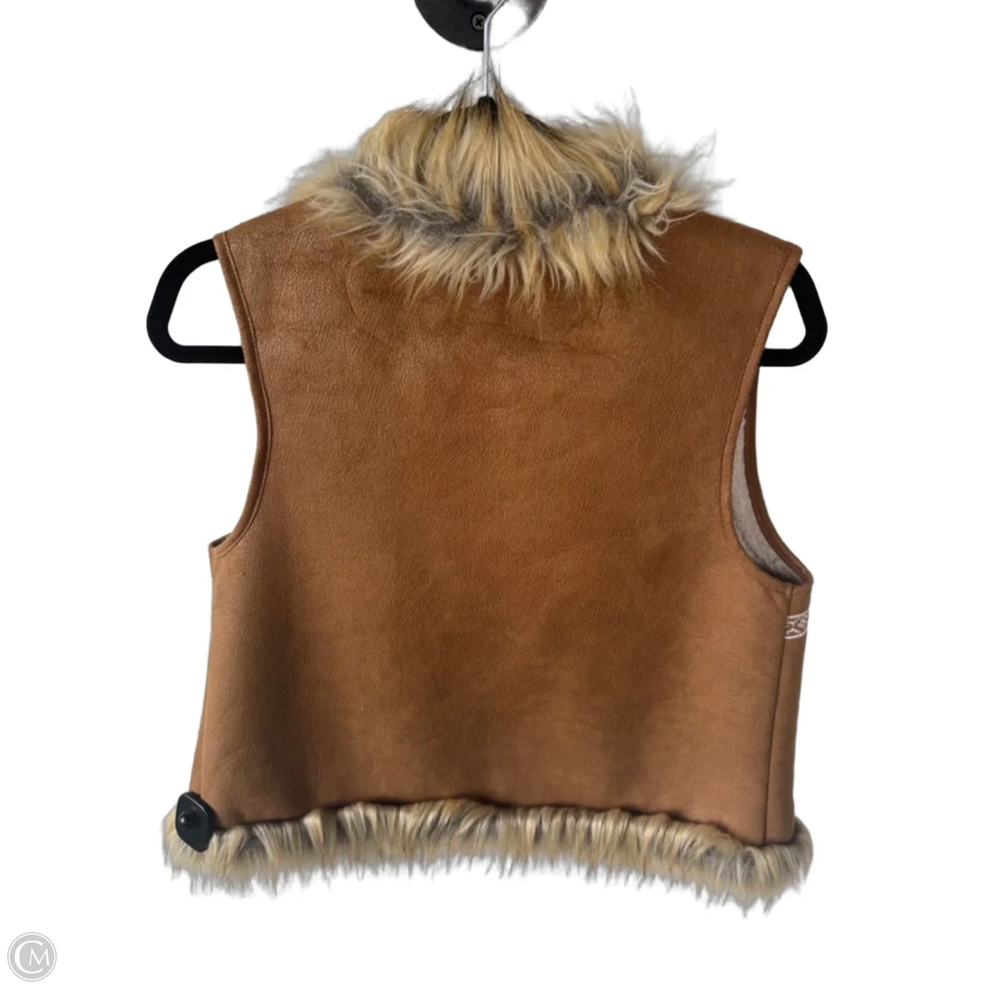 Vest Faux Fur & Sherpa By Flying Tomato In Brown, Size: S