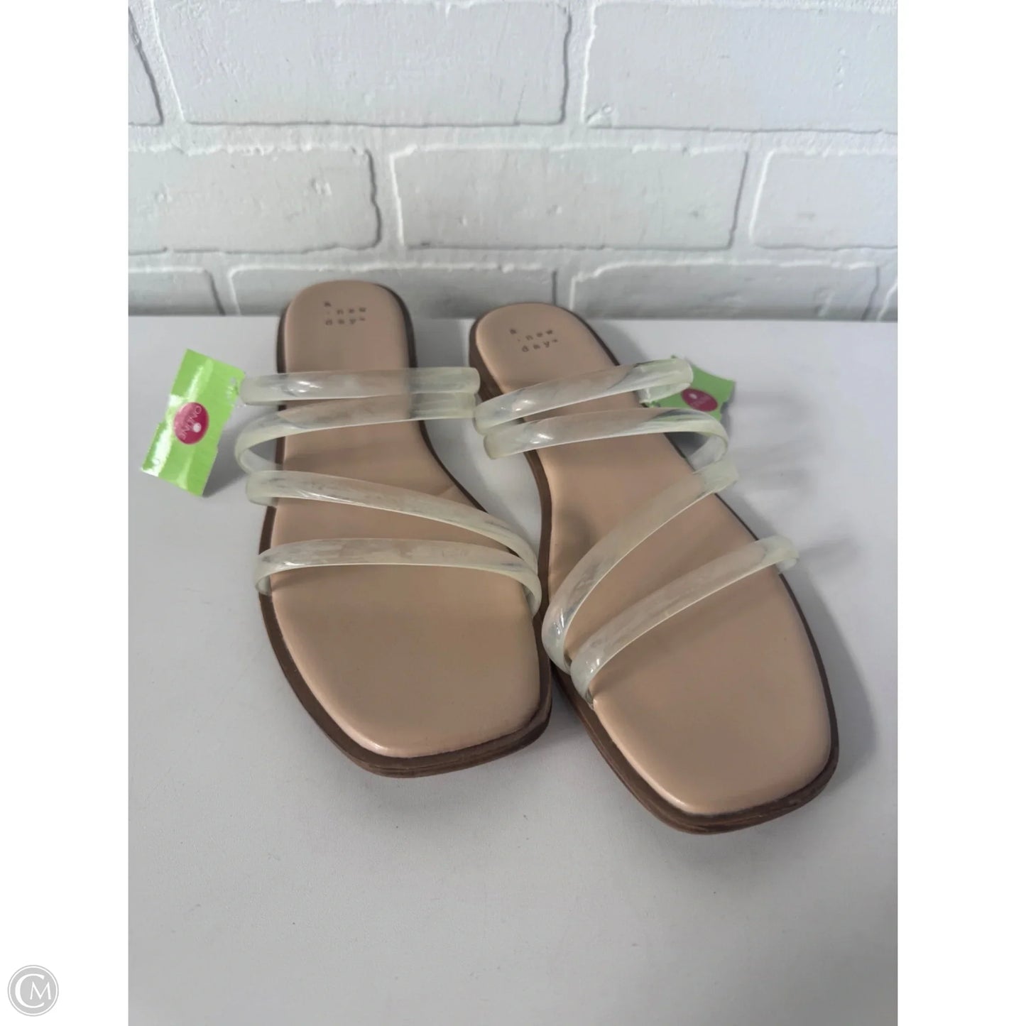 Sandals Flats By A New Day In Clear, Size: 10