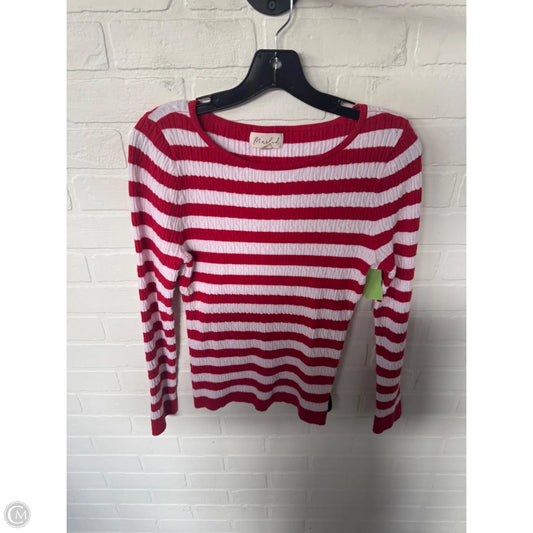 Sweater By Marled In Red & White, Size: L