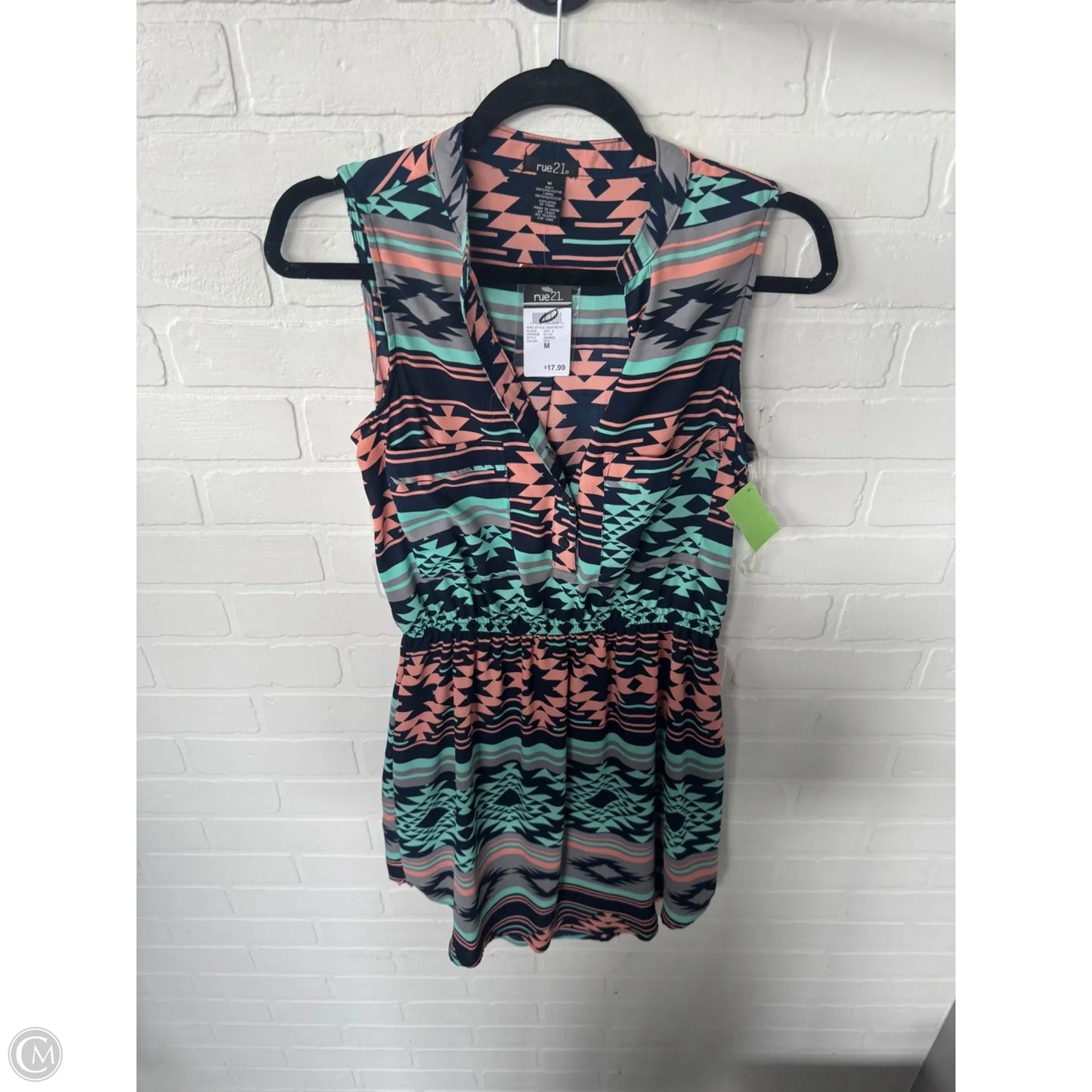 Dress Casual Short By Rue 21 In Blue & Orange, Size: M