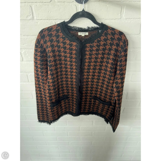 Sweater Cardigan By Max Studio In Black & Brown, Size: S