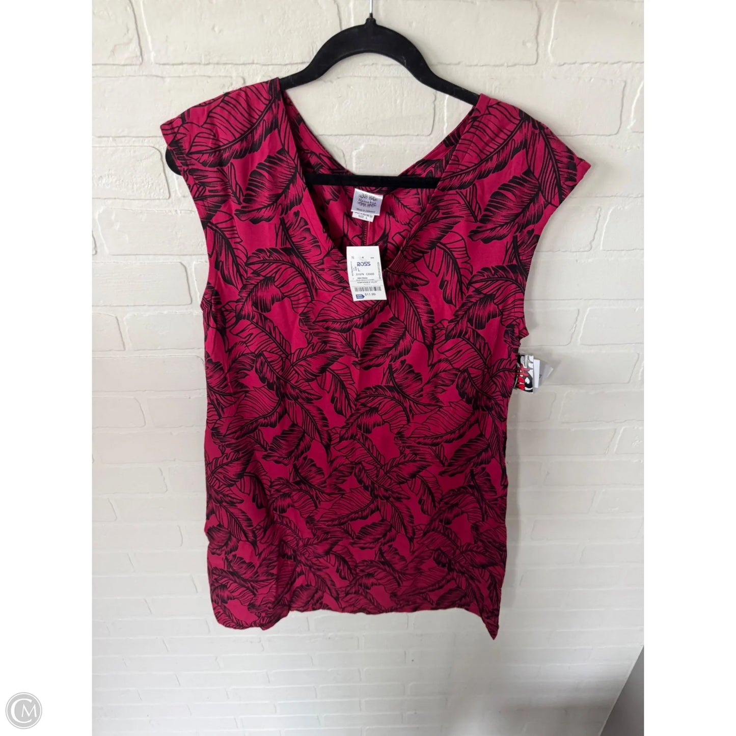 Dress Casual Short By Clothes Mentor In Black & Red, Size: L