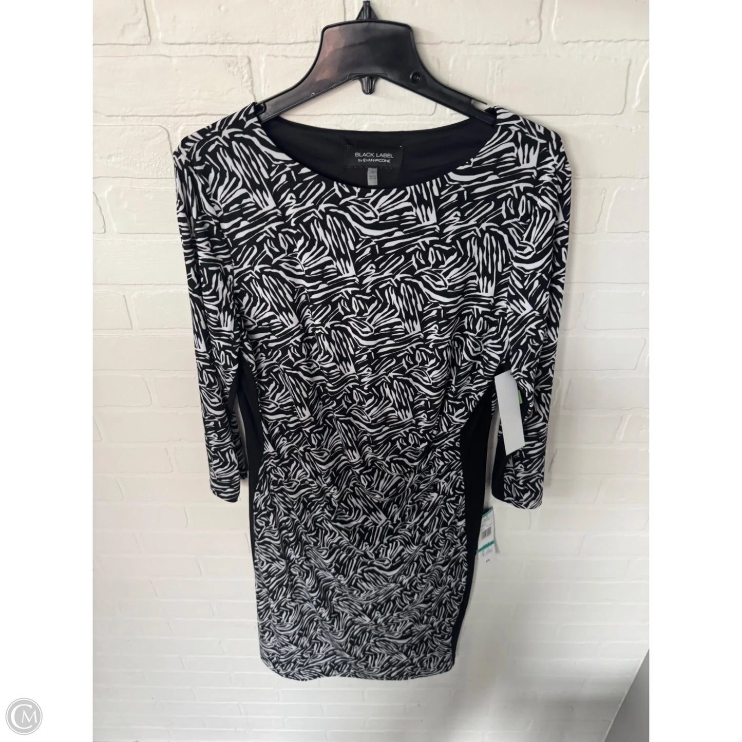 Dress Work By Evan-picone In Black & White, Size: Xl