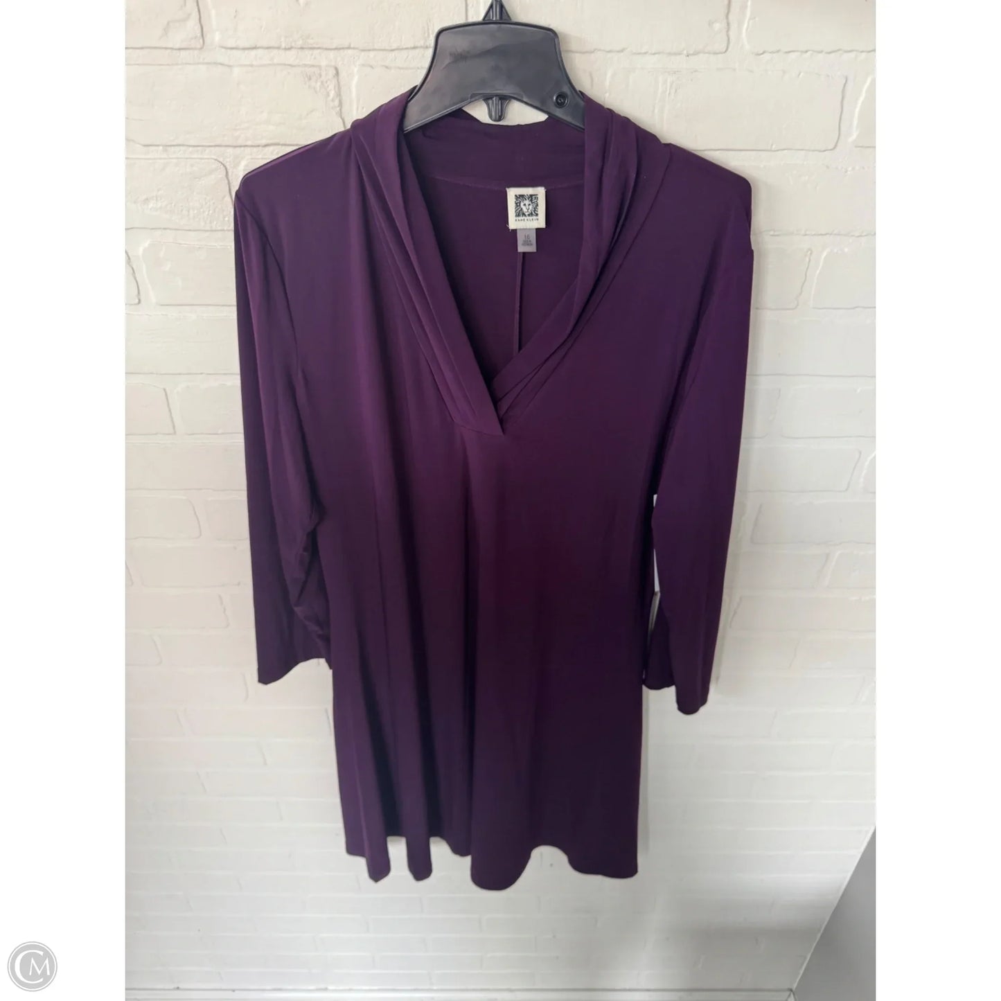 Dress Work By Anne Klein In Purple, Size: Xl
