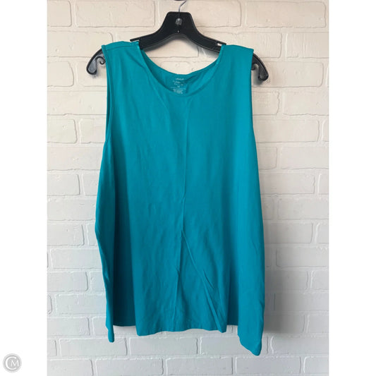 Top Sleeveless Basic By Cj Banks In Blue, Size: 2x