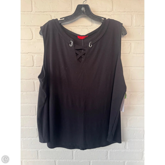 Top Sleeveless By Love Scarlett In Black, Size: 2x