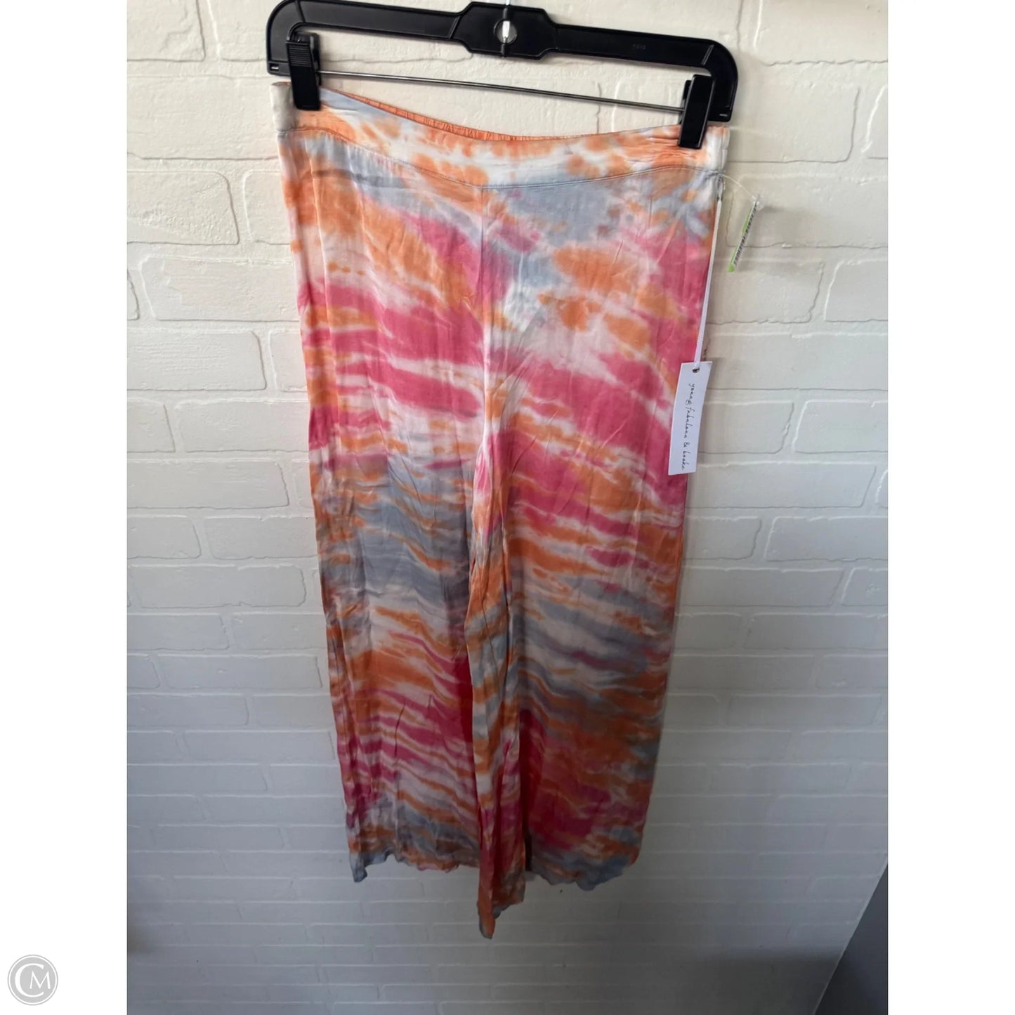 Pants Wide Leg By Young Fabulous & Broke In Orange & Pink, Size: 4