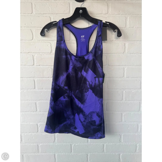 Athletic Tank Top By H&m In Black & Purple, Size: M
