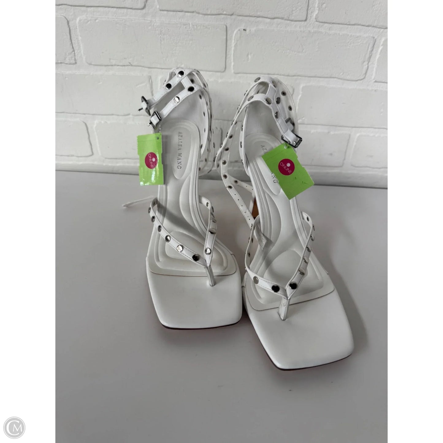 Sandals Heels Stiletto By Azalea Wang In White, Size: 10
