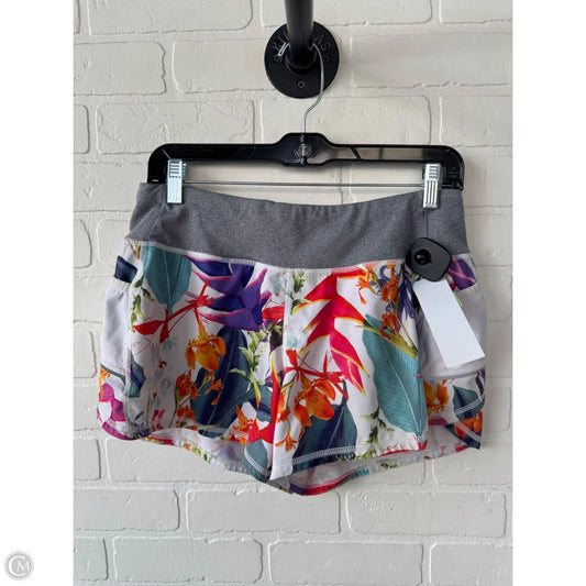 Athletic Shorts By Athleta In Cream & Grey, Size: 4