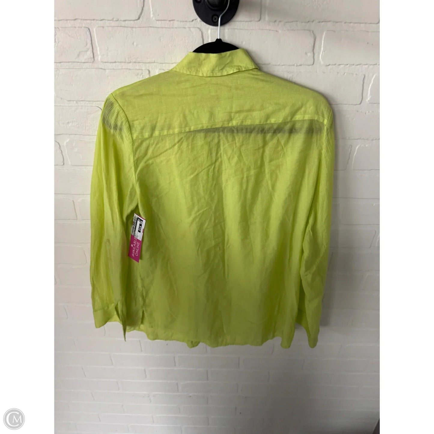 Top Long Sleeve By Chicos In Green, Size: M