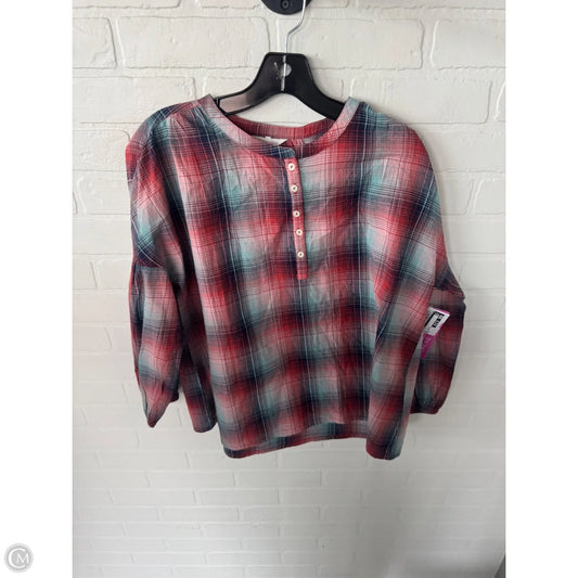 Top Long Sleeve By Caslon In Red, Size: M