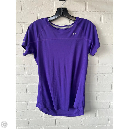 Athletic Top Short Sleeve By Nike Apparel In Purple, Size: M