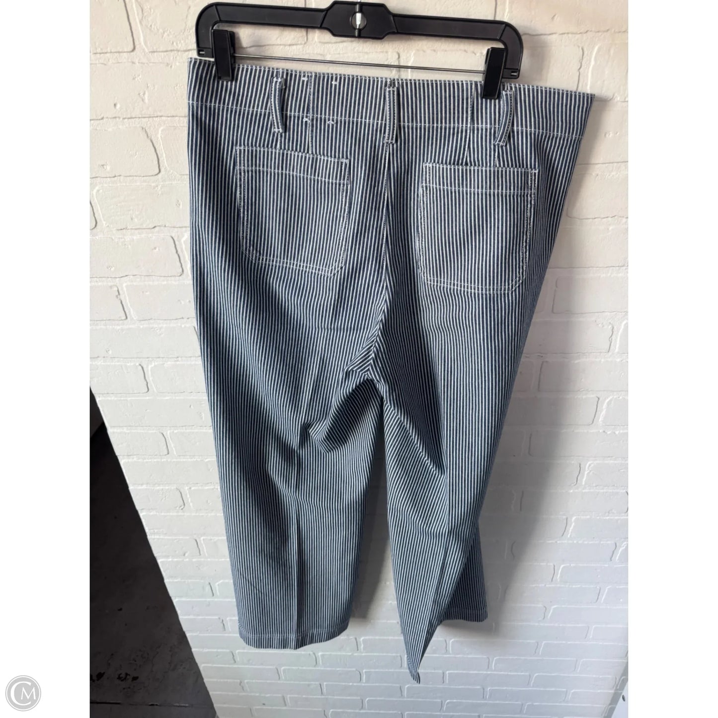 Jeans Wide Leg By Talbots In Blue & White, Size: 12